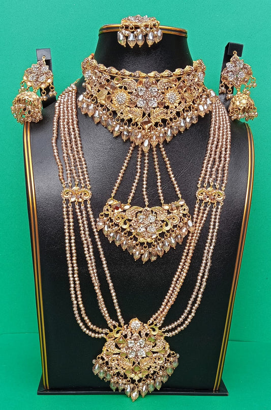 Pakistani bridal "kundan" jewellery set